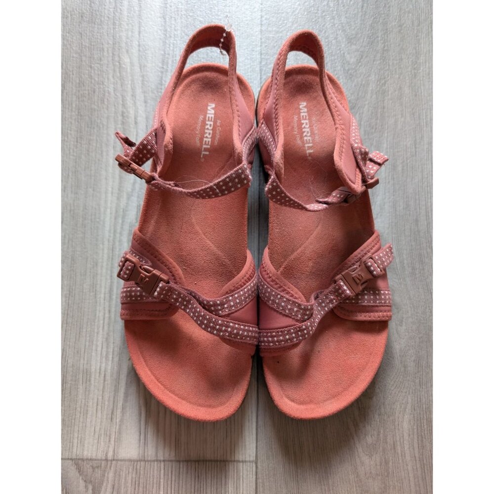 Merrell Womens Muri Redwood Performance Sandals Size 9 Memory Foam Coral